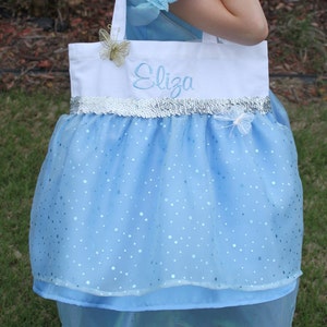 NEW CINDERELLA Inspired Princess Bag/ Tote Dance Bag Party Favor-Halloween Trick or Treat Bag Easter Bag image 2