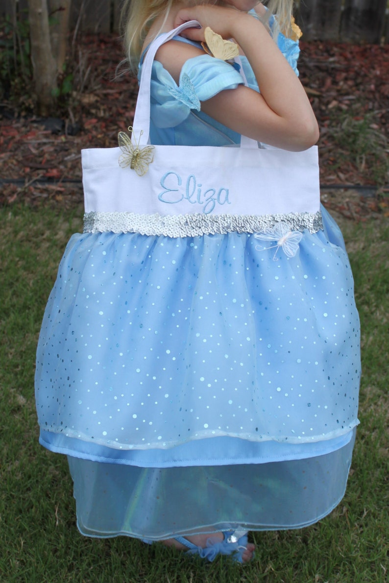 NEW CINDERELLA Inspired Princess Bag/ Tote Dance Bag Party Favor-Halloween Trick or Treat Bag Easter Bag image 2
