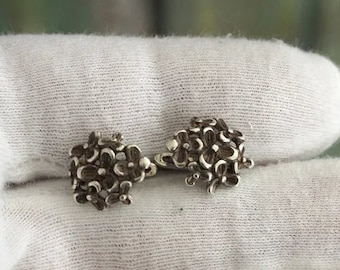 Vintage 0.925 sterling silver handmade earrings