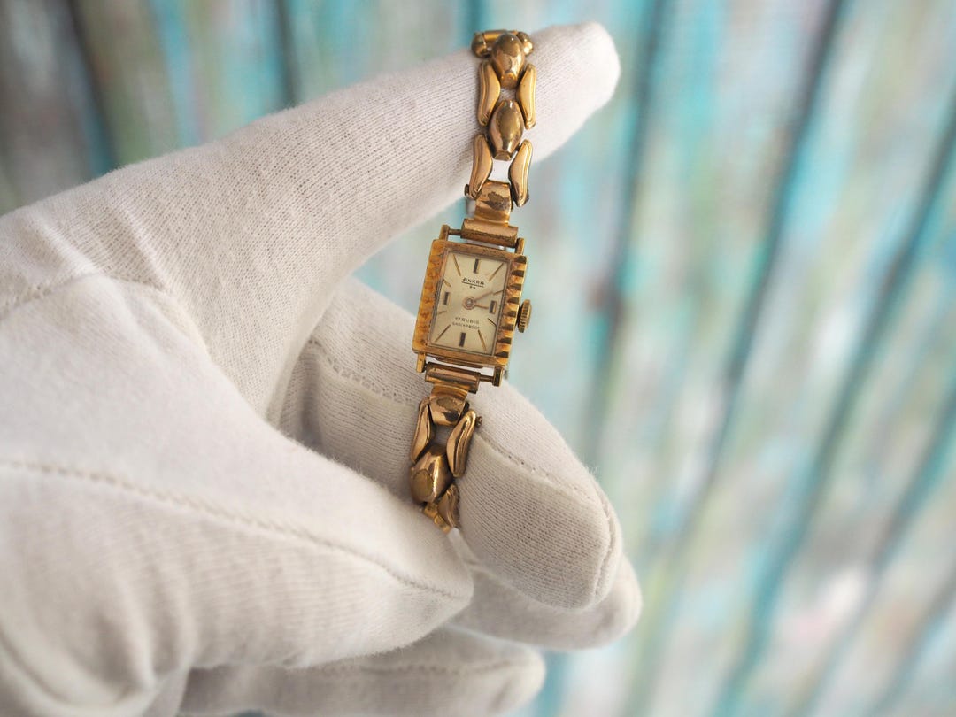 Vintage Anker Mechanical Watch – 14 X 17 Mm Gold-tone – German Hand ...