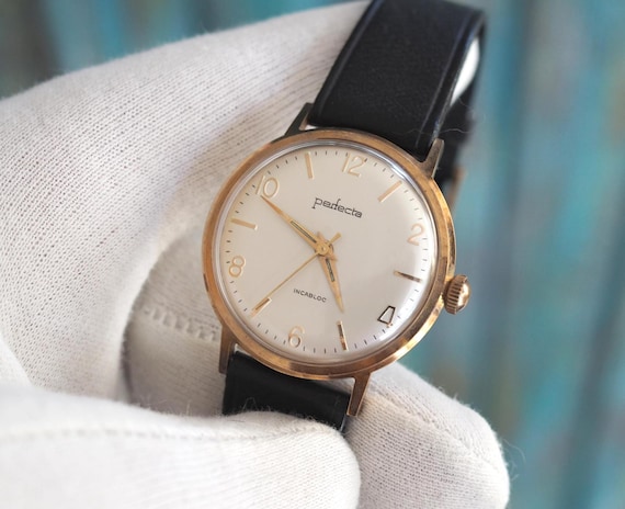 Montre Classique Unisexe 34mm - Plaqué Or Et Bracelet Cuir - Mouvement Quartz
