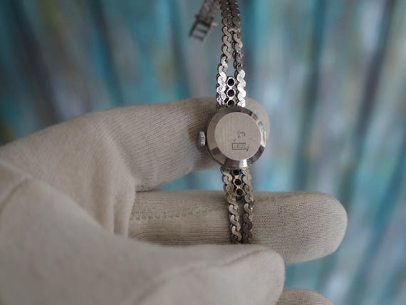 Vintage Condor Ladies Watch in 835 Silver With Sapphire Accents