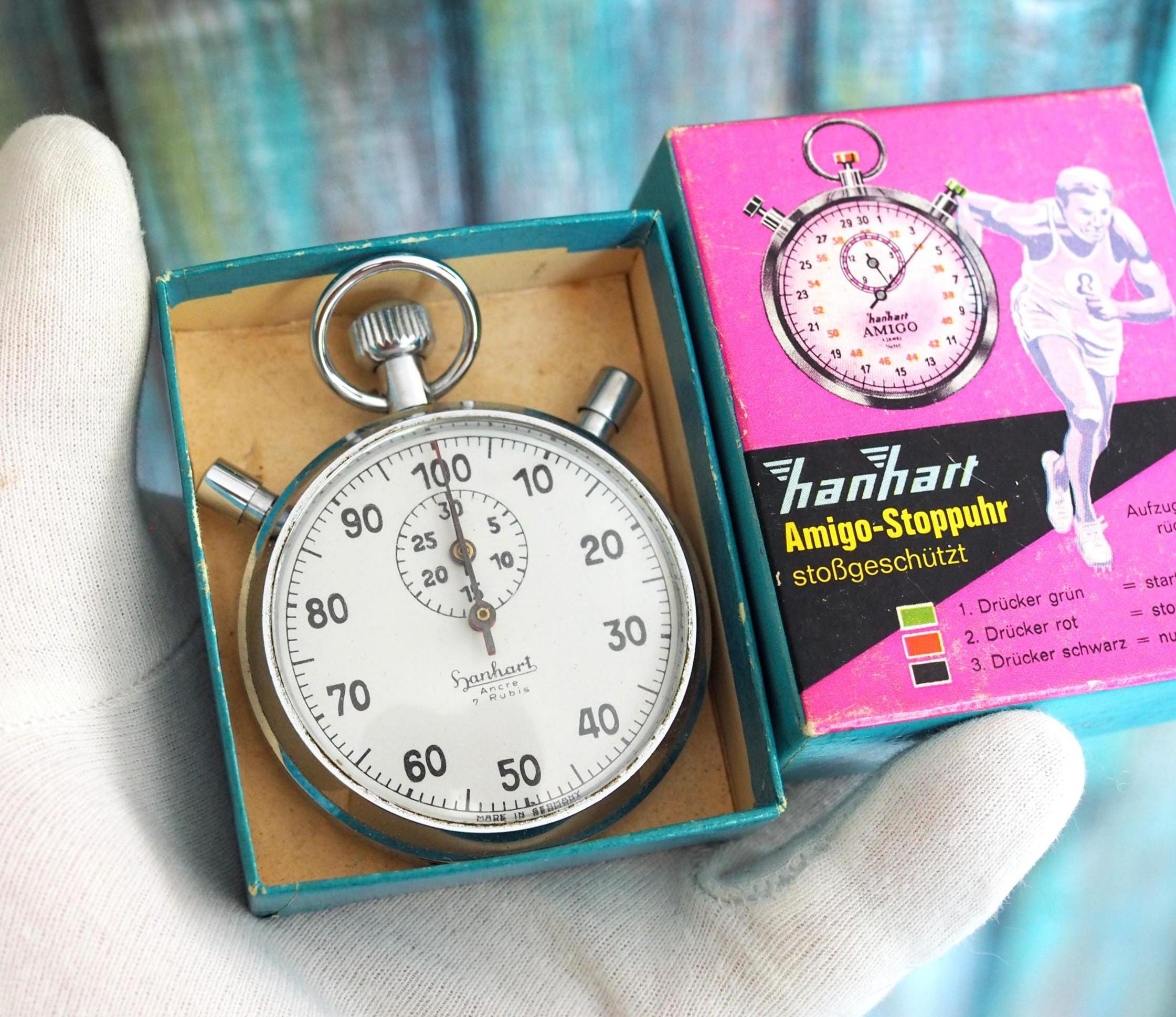 Chronomètre Mécanique Vintage Hanhart Amigo - 1/5 Sec. - Rare Ancien