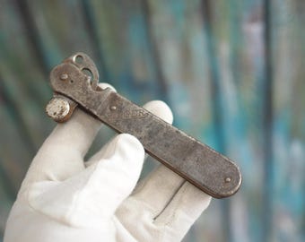 WWII Sieger Can Opener – Original Field Ration Opener, Folding Steel Military Tool