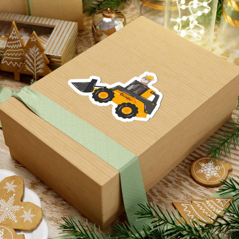 Bob the Cat Bulldozer Sticker image 6