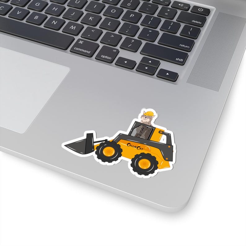 Bob the Cat Bulldozer Sticker image 2