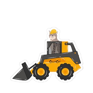 Bob the Cat Bulldozer Sticker image 4