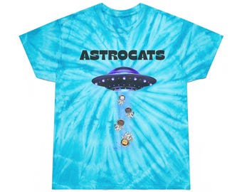 Astrocats UFO Tie-Dye Tee light blue