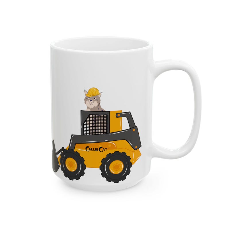 Bob the Cat Bulldozer Mug image 2