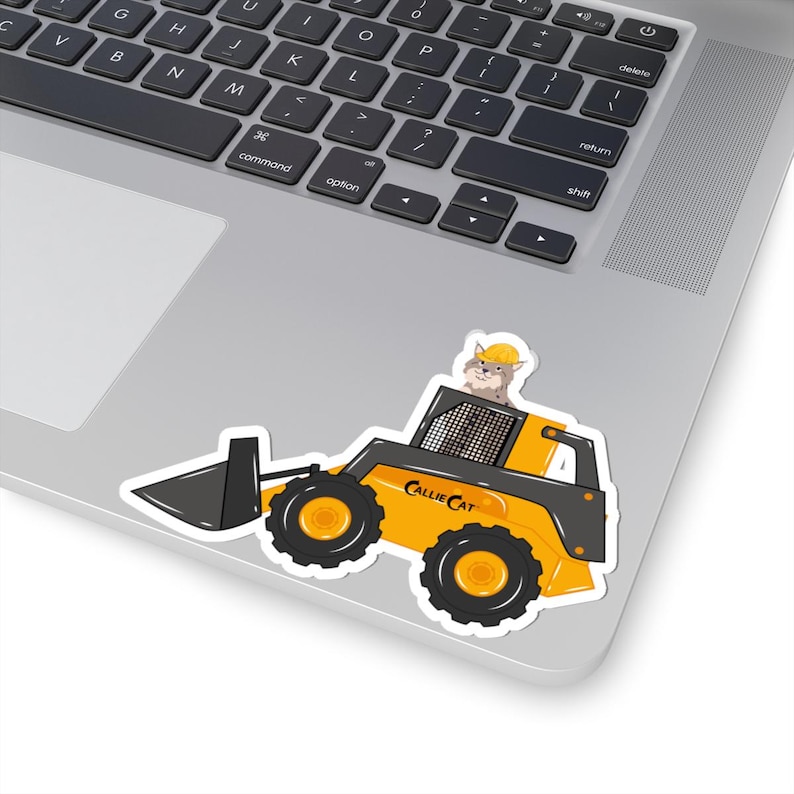 Bob the Cat Bulldozer Sticker image 5