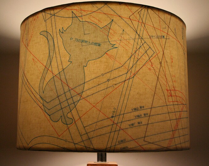 Ne Ko Sewing Pattern Lamp Shade japanese Cat Etsy