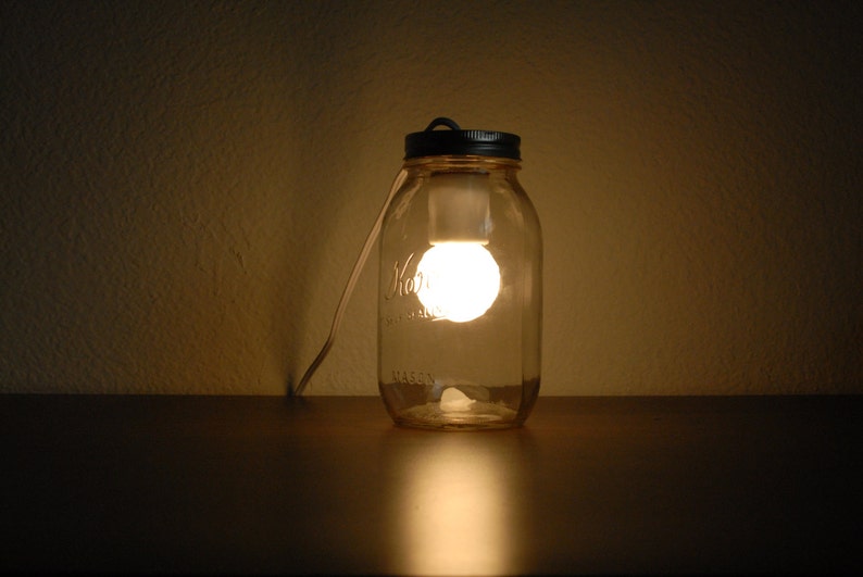 Big Sale Modern Mason Jar Lamp Frosted Modern Mason Jar Etsy