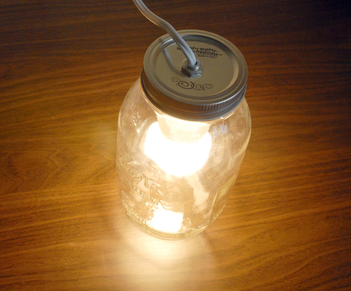 Big Sale Modern Mason Jar Lamp Frosted Modern Mason Jar Etsy