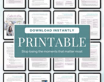 Photo Organization Guide Busy Mom Digital Photo Declutter Family Memory Keeper PDF Photo Management System Printable Instant Download Mom