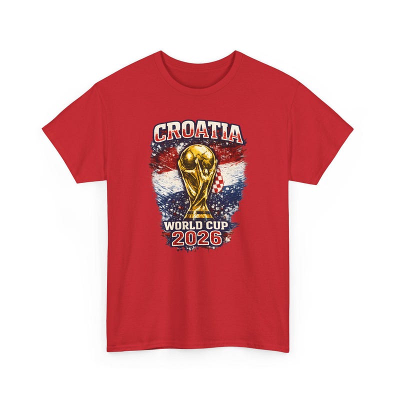 Trofee-T-shirt Kroatië WK 2026 | Voetbalshirt met Kroatische vlag afbeelding 16