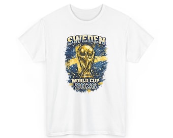 World Cup 2026 Sweden Soccer T-Shirt | Swedish Flag Football Tee