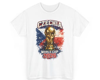 World Cup 2026 Czechia  Trophy T-Shirt | Czech Flag Soccer Tee