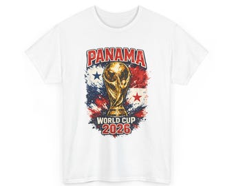 World Cup 2026 Panama Trophy T-Shirt | Panama Flag Soccer Tee