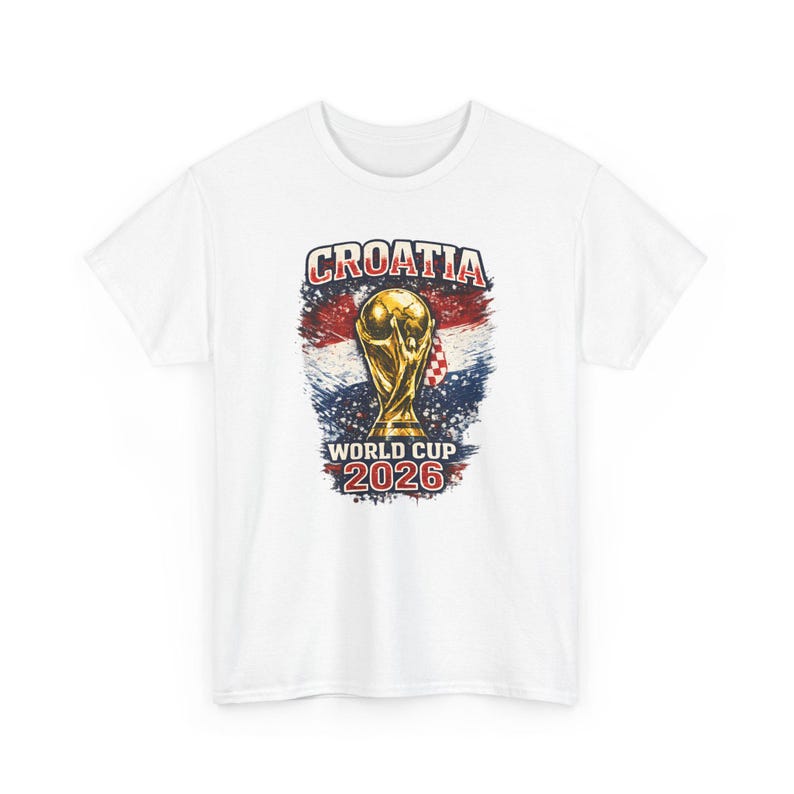 Trofee-T-shirt Kroatië WK 2026 | Voetbalshirt met Kroatische vlag afbeelding 1