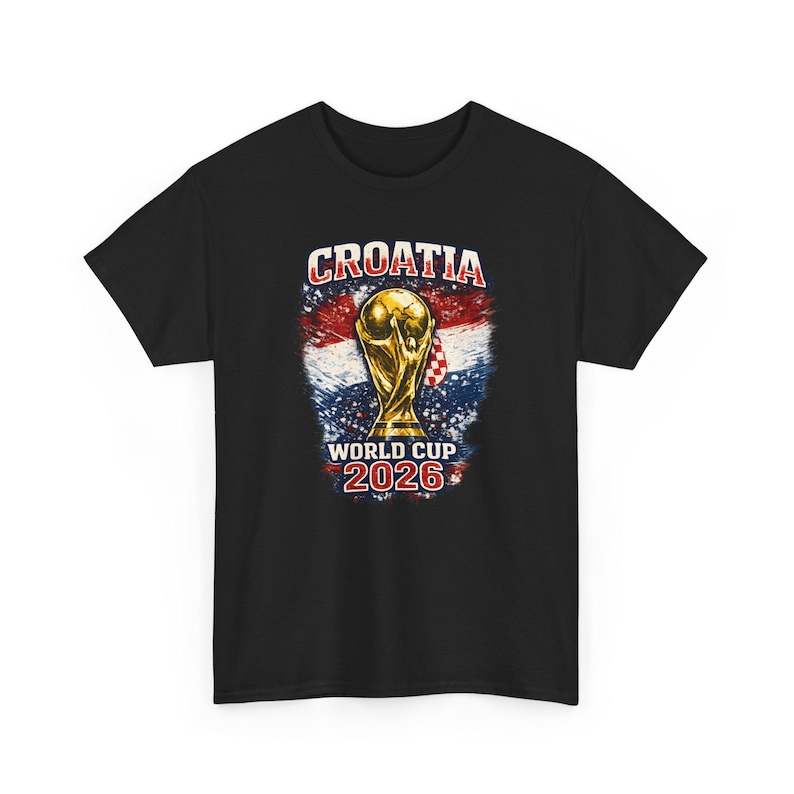Trofee-T-shirt Kroatië WK 2026 | Voetbalshirt met Kroatische vlag afbeelding 2