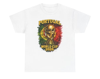World Cup 2026 Portugal Trophy T-Shirt | Portuguese Flag Soccer Tee