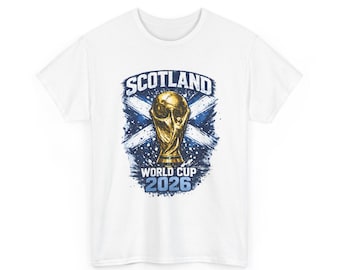World Cup 2026 Scotland T-Shirt | Soccer Trophy Saltire Football Tee