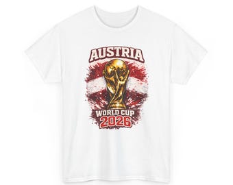 Austria World Cup 2026 T-Shirt | Football Trophy Graphic