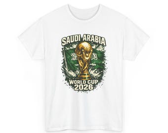 World Cup 2026 Saudi Arabia T-Shirt | Football Trophy Soccer Tee