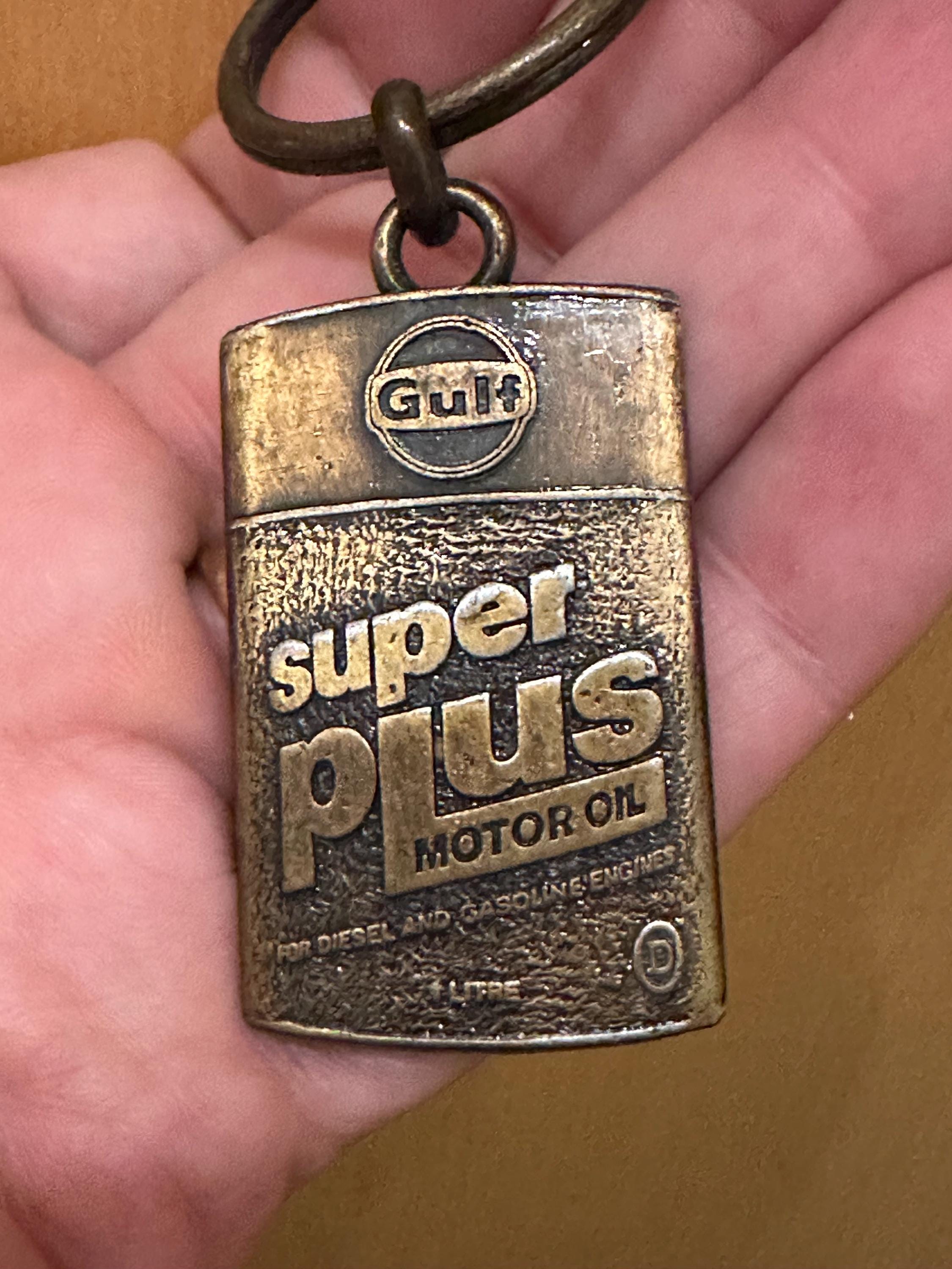 美術品・アンティーク・コレクション Gulf ☆オイル缶＆キーリング