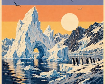 Antarctic Peninsula Digital Print | Printable Wall Art | Instant Download | Natural Wonders Collection