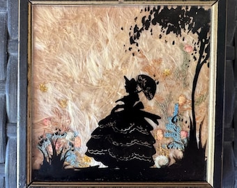 Vintage ingelijste kunst ingelijste kunst met geperste bloemen in visserstijl