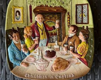 Royal doulton beswick kerst in engeland verzamelbord eerste editie 1972