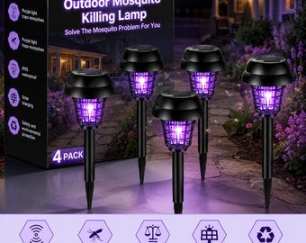 Solar Muggen Killer Lamp Outdoor Waterdichte Tuinlamp Zonne-energie Bug Zapper Stake Light Patio Yard Camping Pathway