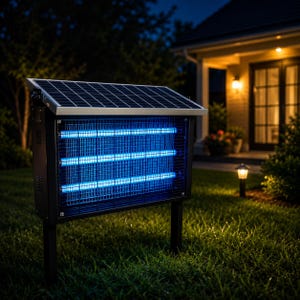 Solar Bug Zapper Outdoor Mosquito Killer Lamp USB Rechargeable Waterproof Fly Trap UV Light Garden Patio Camping Yard Home Use