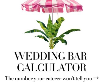 Planificateur numérique de liste de courses pour les mariages et les fêtes, calculatrice de bar pour la planification d'événements pour des listes de courses précises
