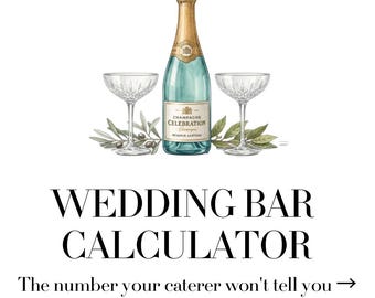 Paquete de barra para bodas: Descarga digital para la planificación de eventos y una gestión de barra sencilla.
