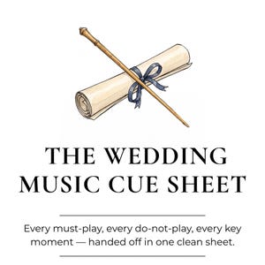 Wedding Music Checklist, Wedding Reception Digital Bundle, Perfect Song Planner for Your Special Day