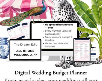 Digital Wedding Budget Planner Tool, Interactive Expense Tracker for Couples, Manage Wedding Costs