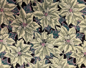 Jinny Beyer RJR OOP vintage 70" poinsettias cotton quilt fabric