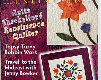 MACHINE QUILTING UNLIMITED magazine March 2010 Shackelford