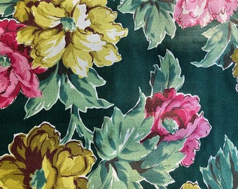 Vintage PRISTINE 1930s barkcloth Rare 6 yds continuous old stock