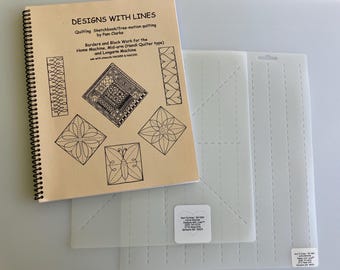 Pam Clarke Design With Lines PLUS two stencils Long Arm Quilting