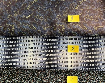 THREE yds OOP darks from Nancy Crow, Jinny Beyer and Timeless Treasures