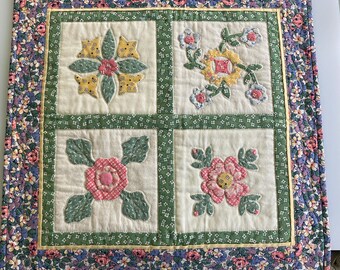 Quilt 19"x 19" maschinengequiltet."
