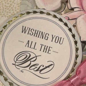 Wishing You All The Best Handmade Card 3D Pop Up Vintage Encouragement Love For Her Victorian image 5