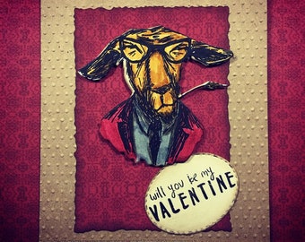 Tim Holtz 3D Hipster Valentinstag handgemachte Karte