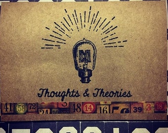 Tim Holtz Thoughts and Theories Vintage Note Card Mixed Media Handmade -Tim Holtz - Handmade -Note Card - Gift For Him