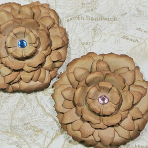 Tim Holtz Tattered Florals 2 Flowers With a Bling Mixed Media Handmade Paper Flowers Flowers image 3