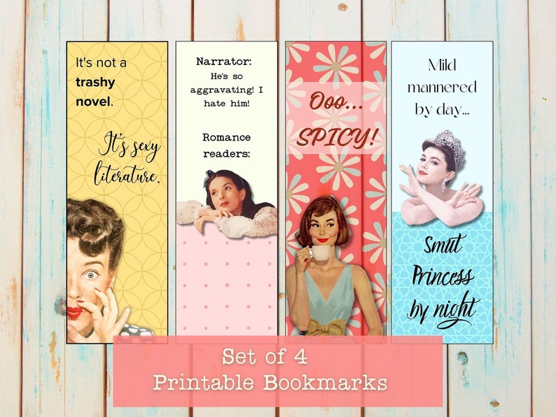 Humurous Bookmarks Printable Bookmarks With 50s Housewives | Funny Bookmarks That Make a ...