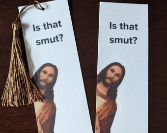 ¿Es eso obscenidad? Marcapáginas "Jesús te está mirando" / Marcapáginas divertidos, un regalo ideal para amantes de la lectura / Marcapáginas únicos para mujeres